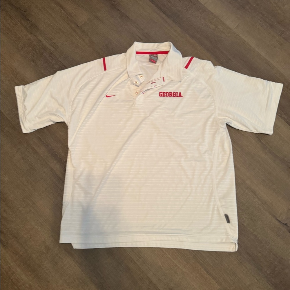 Nike Men's White Georgia Polo Shirt